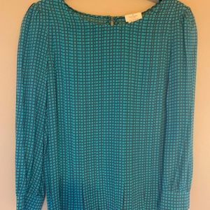 Kate Spade Silk pleated blouse